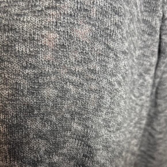 Apt. 9 Gray and White Crew Neck Sweater with Lace Hem - Picture 5 of 8